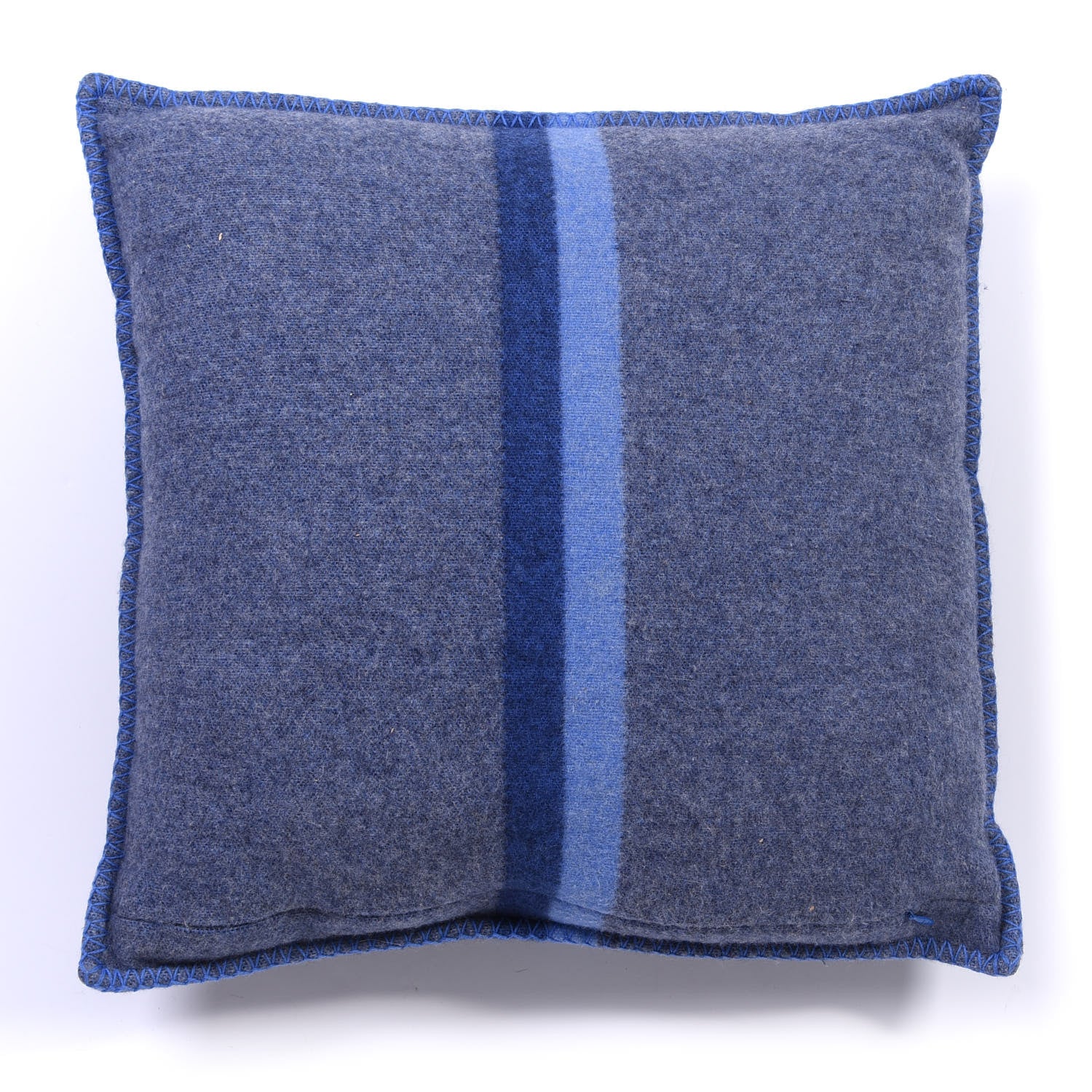 Louis Vuitton Wool Cashmere Cushion Pillow Blue Gray 2 of 3