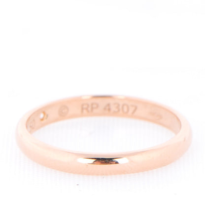 Cartier 18K Pink Gold Diamond 2mm Wedding Band Ring 50 5.25 3 of 7