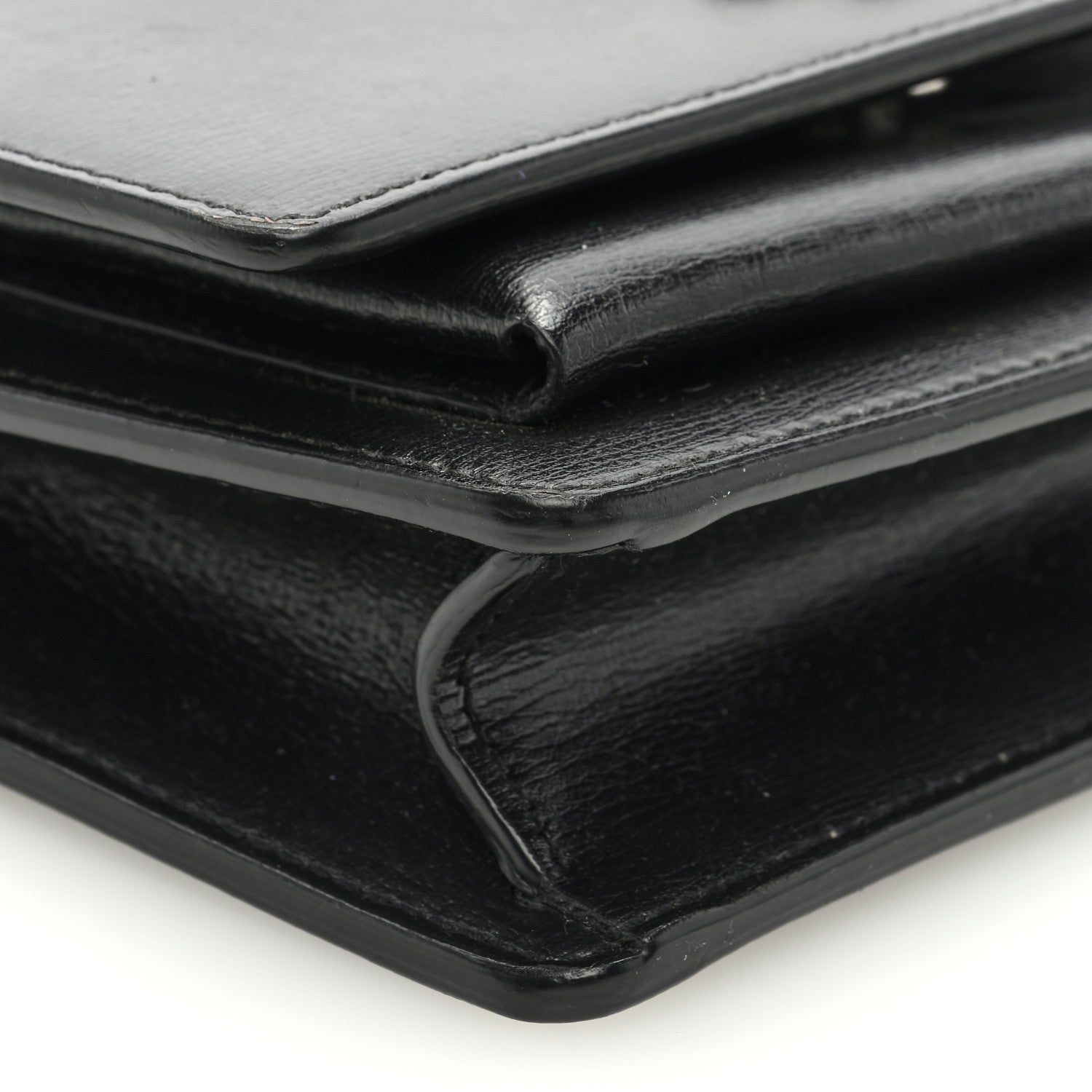 Saint Laurent Calfskin Monogram Sunset Chain Wallet Black 7 of 8