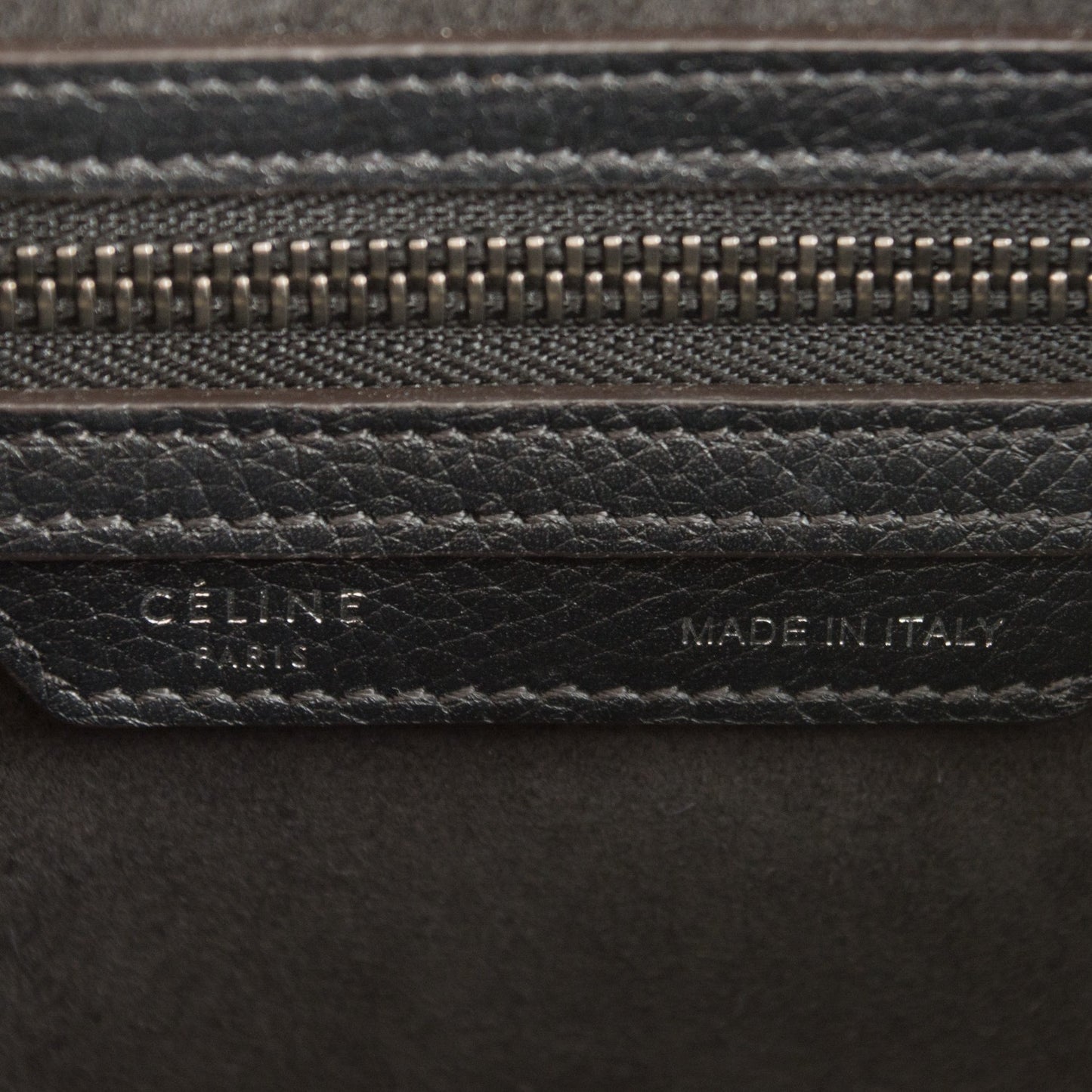 Drummed Calfskin Micro Luggage Black