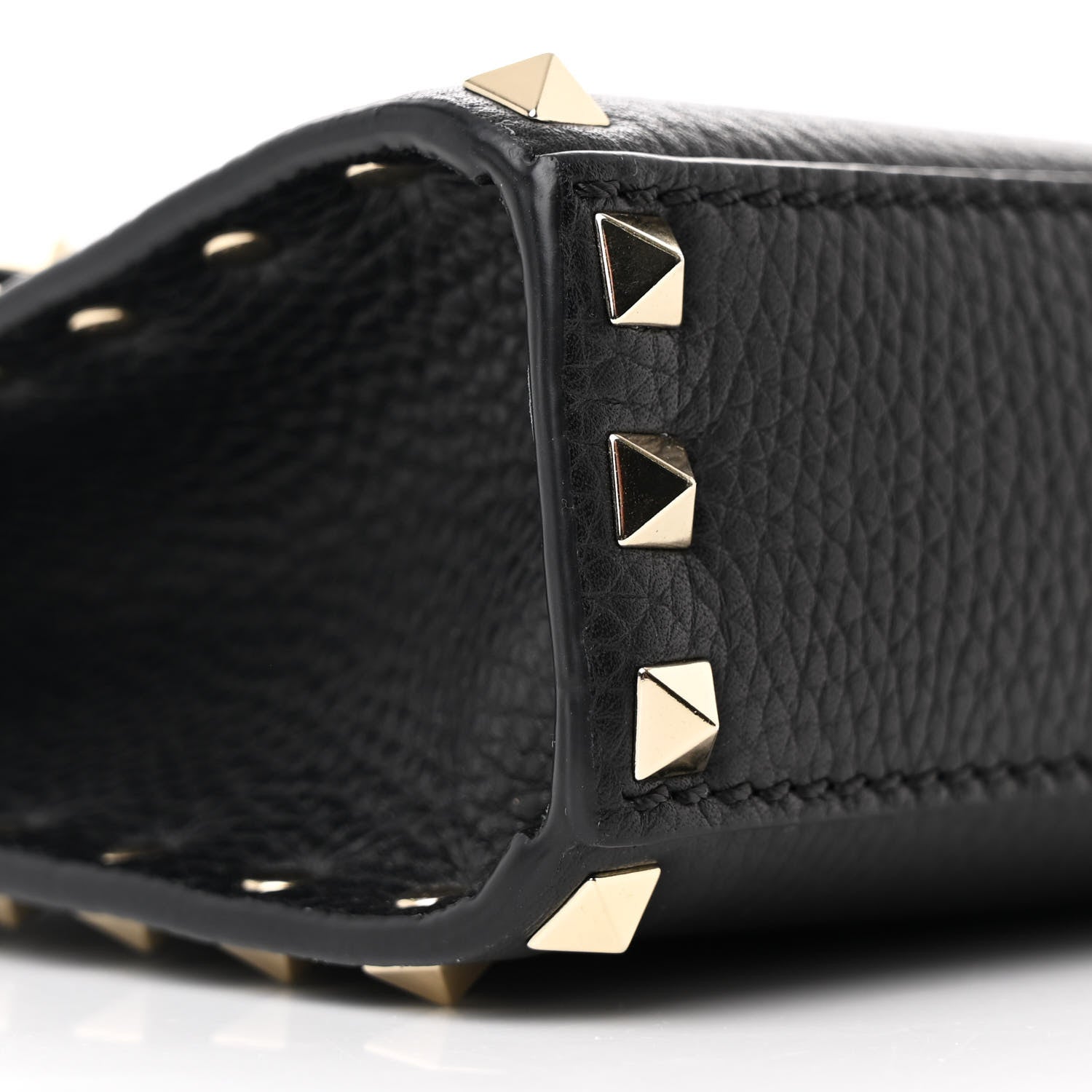 Valentino Garavani Pebbled Calfskin Medium Rockstud Flip Lock Crossbody Bag Black 8 of 9