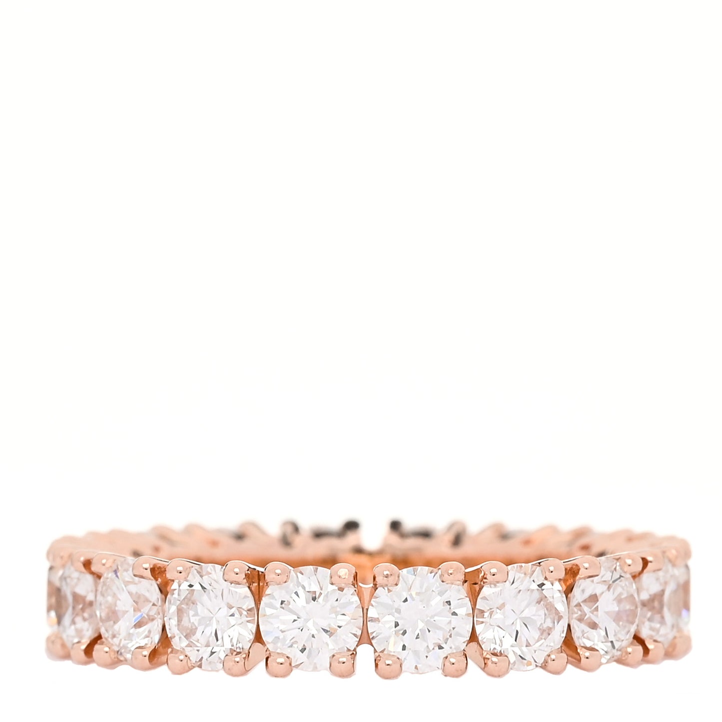 18K Pink Gold Diamond 2.88ctw Destinee Wedding Band Ring 52 6