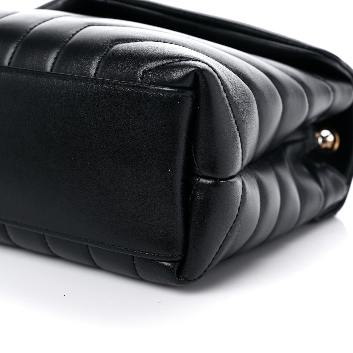 Saint Laurent Calfskin Y Quilted Monogram Small Loulou Chain Satchel Black 9 of 9