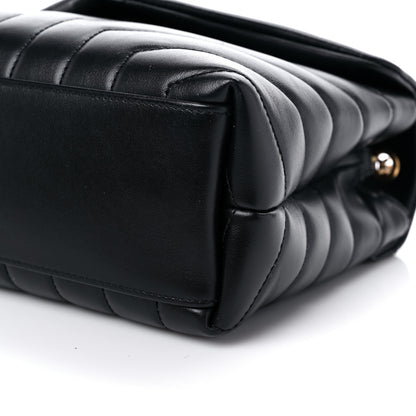 Saint Laurent Calfskin Y Quilted Monogram Small Loulou Chain Satchel Black 9 of 9