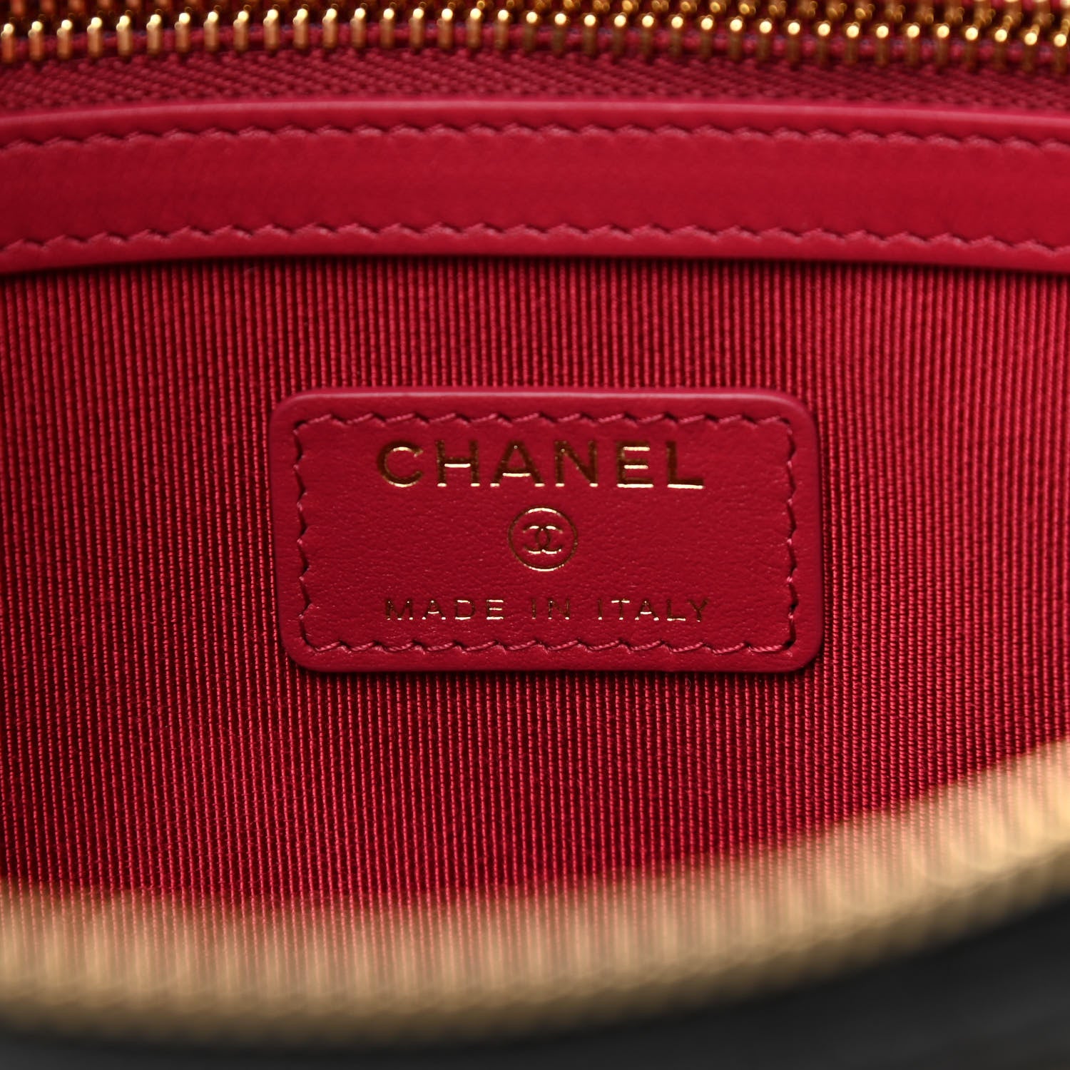 Chanel Goatskin Quilted Chanel 19 Pouch Black 5 of 10