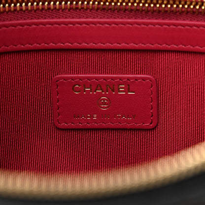 Chanel Goatskin Quilted Chanel 19 Pouch Black 5 of 10