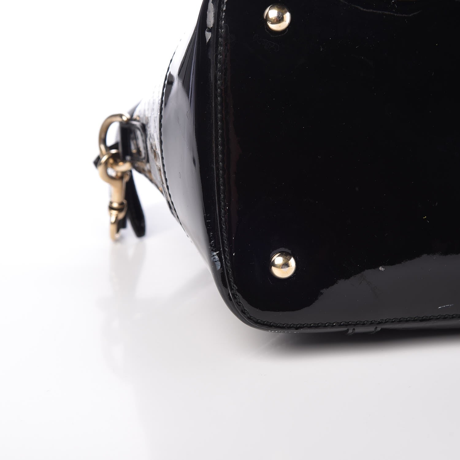 Gucci Patent Microguccissima Medium Nice Top Handle Dome Bag Black 13 of 15