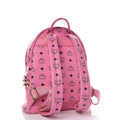 MCM Visetos Small Side Stud Stark Backpack Pink 3 of 7
