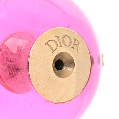 Christian Dior Resin Pearl Dior Tribales Earrings Gold White Transparent Rani Pink 4 of 5