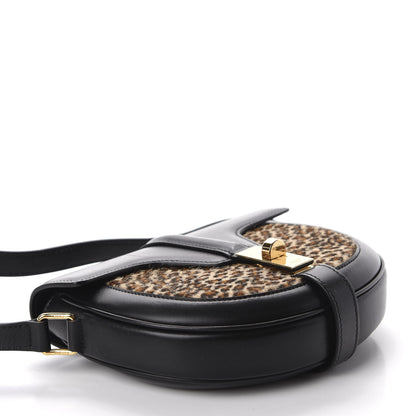 Celine Pony Hair Calfskin Leopard Print Besace 16 Black Naturals 4 of 12