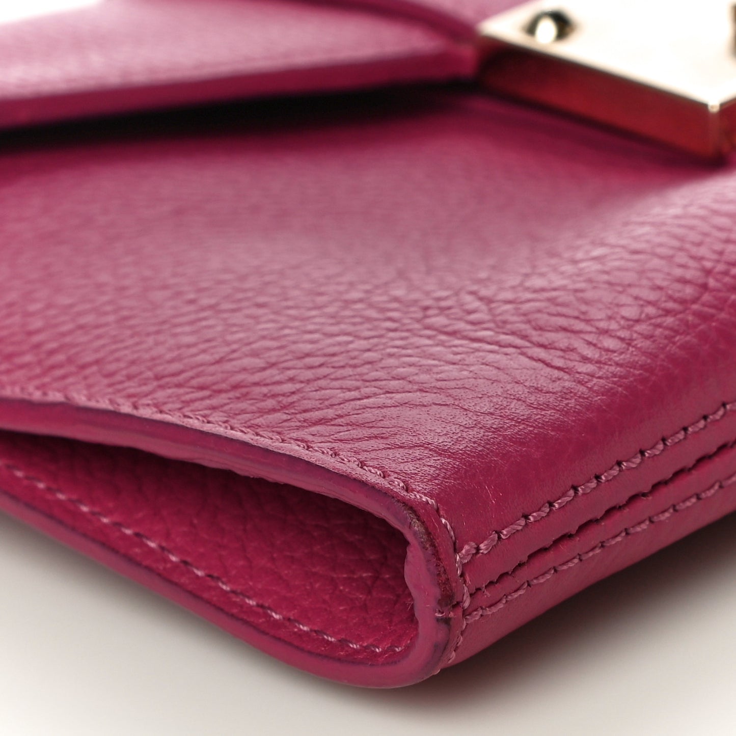 Calfskin Rivera Flap Clutch Pink