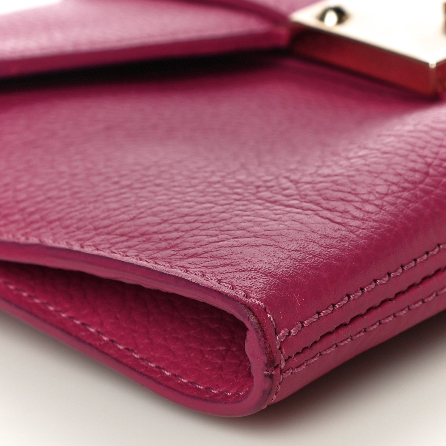 Jimmy Choo Calfskin Rivera Flap Clutch Pink 9 of 11