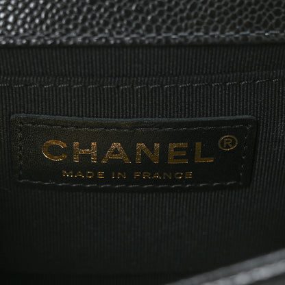 Chanel Caviar Chevron Quilted Small Boy Flap Black 6 of 9
