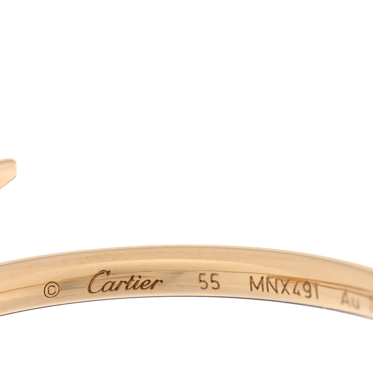 Cartier 18K Yellow Gold Small Juste Un Clou Ring 55/7.25 4 of 5
