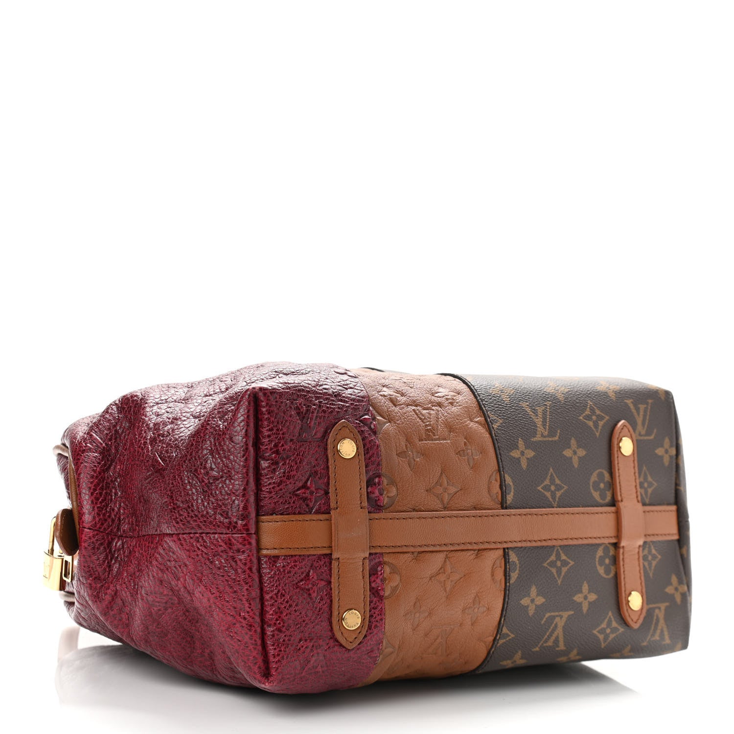 Louis Vuitton Monogram Stripes Medium Bag Bordeaux 4 of 9