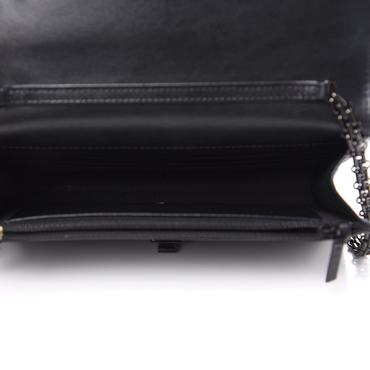Aged Calfskin Chevron Quilted Reissue Wallet On Chain WOC So Black