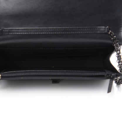 Chanel Aged Calfskin Chevron Quilted Reissue Wallet On Chain WOC So Black 5 of 11