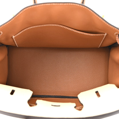Hermes Togo Horseshoe Birkin 25 Trench Gold 5 of 12