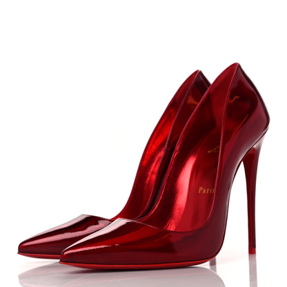 Christian Louboutin Metallic Patent Psychic So Kate 120 Pumps 37 Loubi 3 of 8