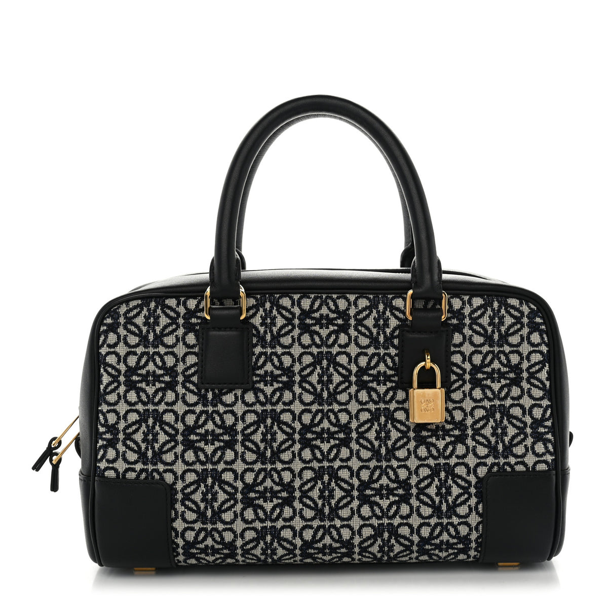Jacquard Anagram Calfskin Amazona 23 Black Navy