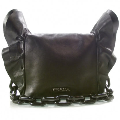 Prada Nappa Ruffle Resin Chainlink Bag Black 1 of 10