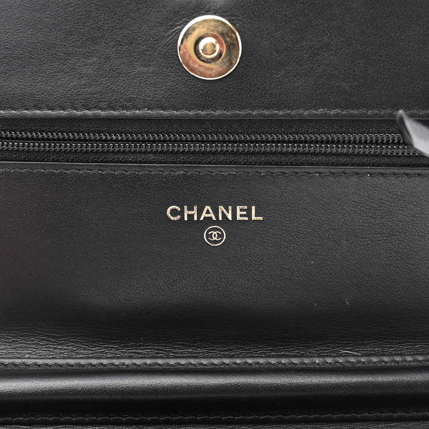 Chanel Caviar Quilted CC Filigree Wallet On Chain WOC Black 6 of 11