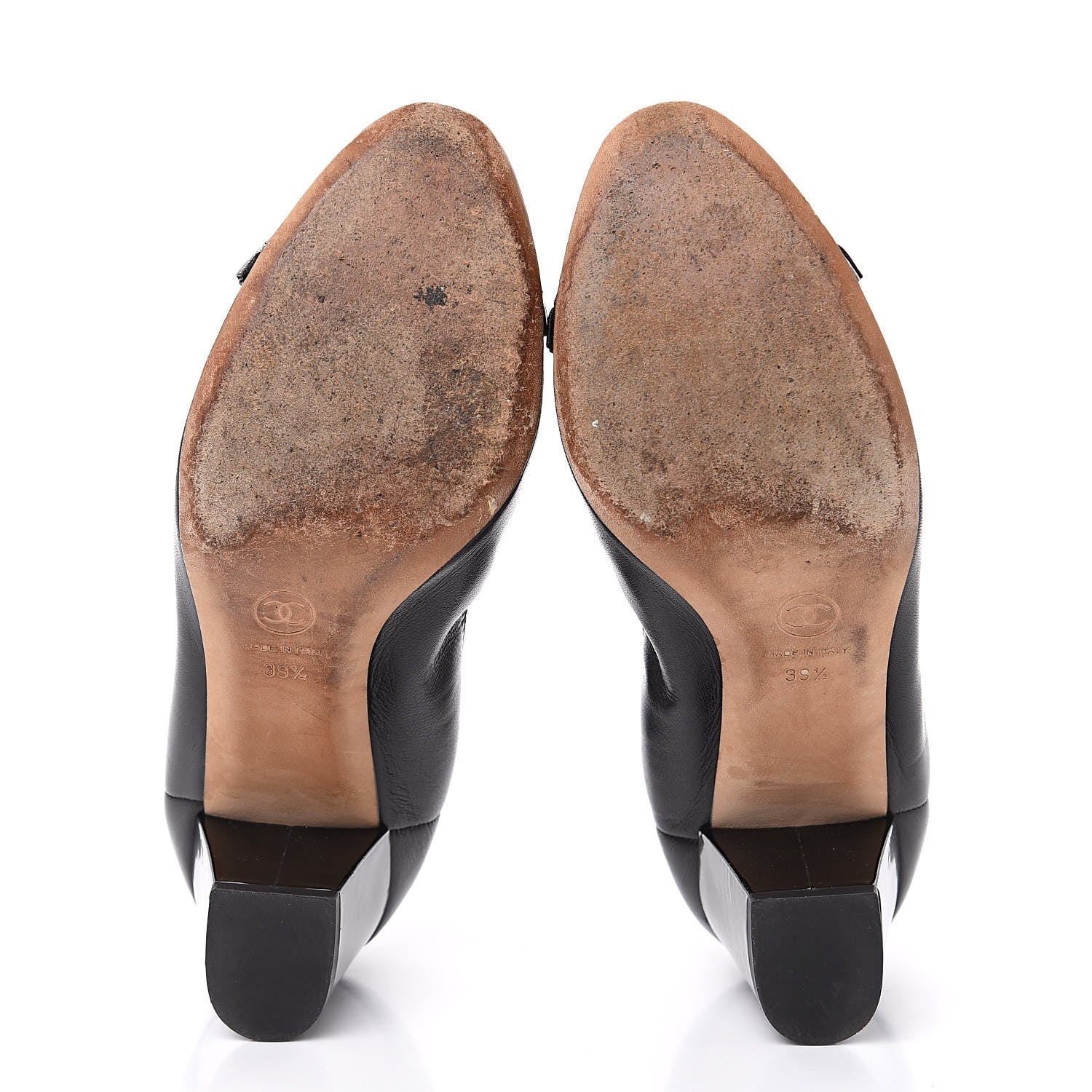 Chanel Lambskin Patent CC Elastic Cap Toe Ballerina Pumps 39.5 Black 6 of 11
