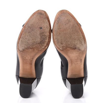 Chanel Lambskin Patent CC Elastic Cap Toe Ballerina Pumps 39.5 Black 6 of 11