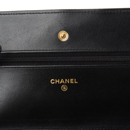 Chanel Aged Calfskin Quilted Lucky Charms 2.55 Reissue Wallet On Chain WOC Black 8 of 12