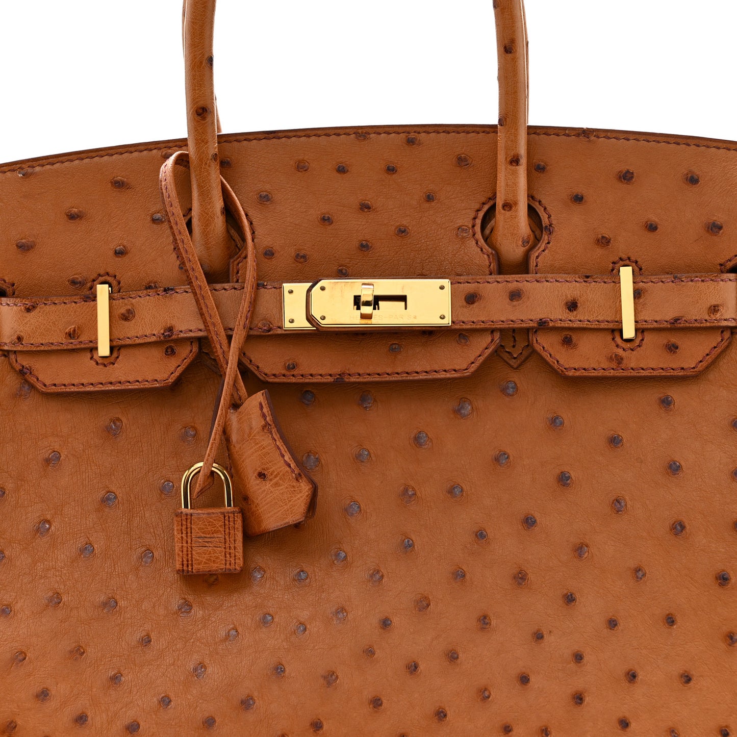 Ostrich Birkin 30 Cognac