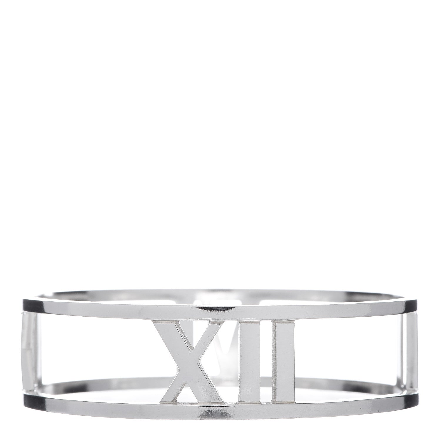 Tiffany Sterling Silver Atlas Open Bangle Bracelet 1 of 4