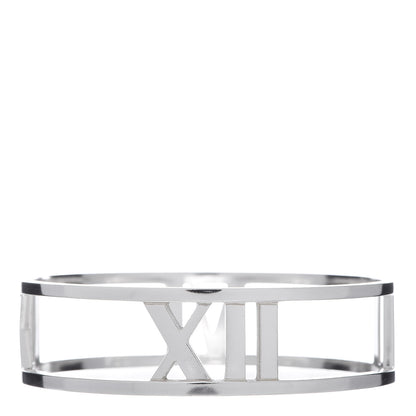 Tiffany Sterling Silver Atlas Open Bangle Bracelet 1 of 4