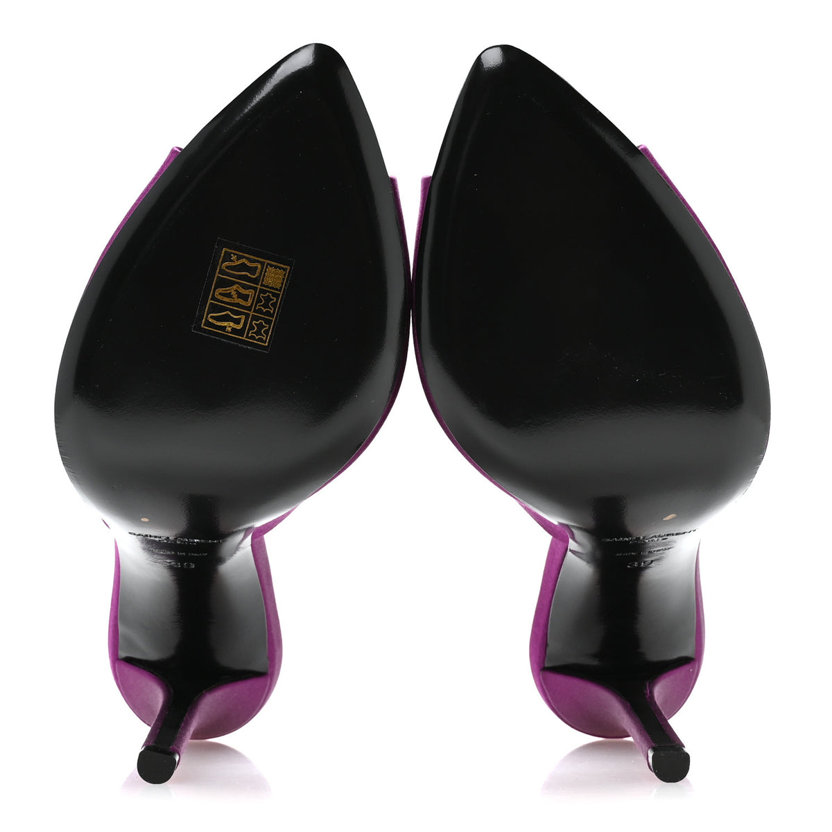 Satin Goldie Mule Sandal 39 Cyclamen