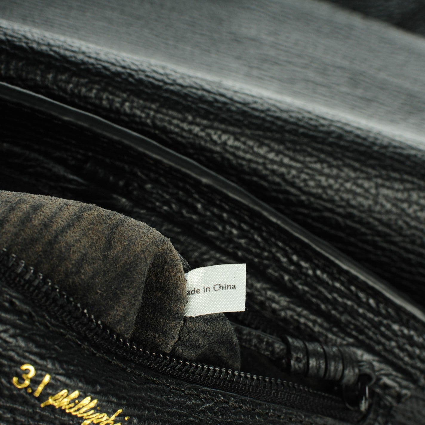 3.1 Textured Calfskin Large Pashli Satchel Black