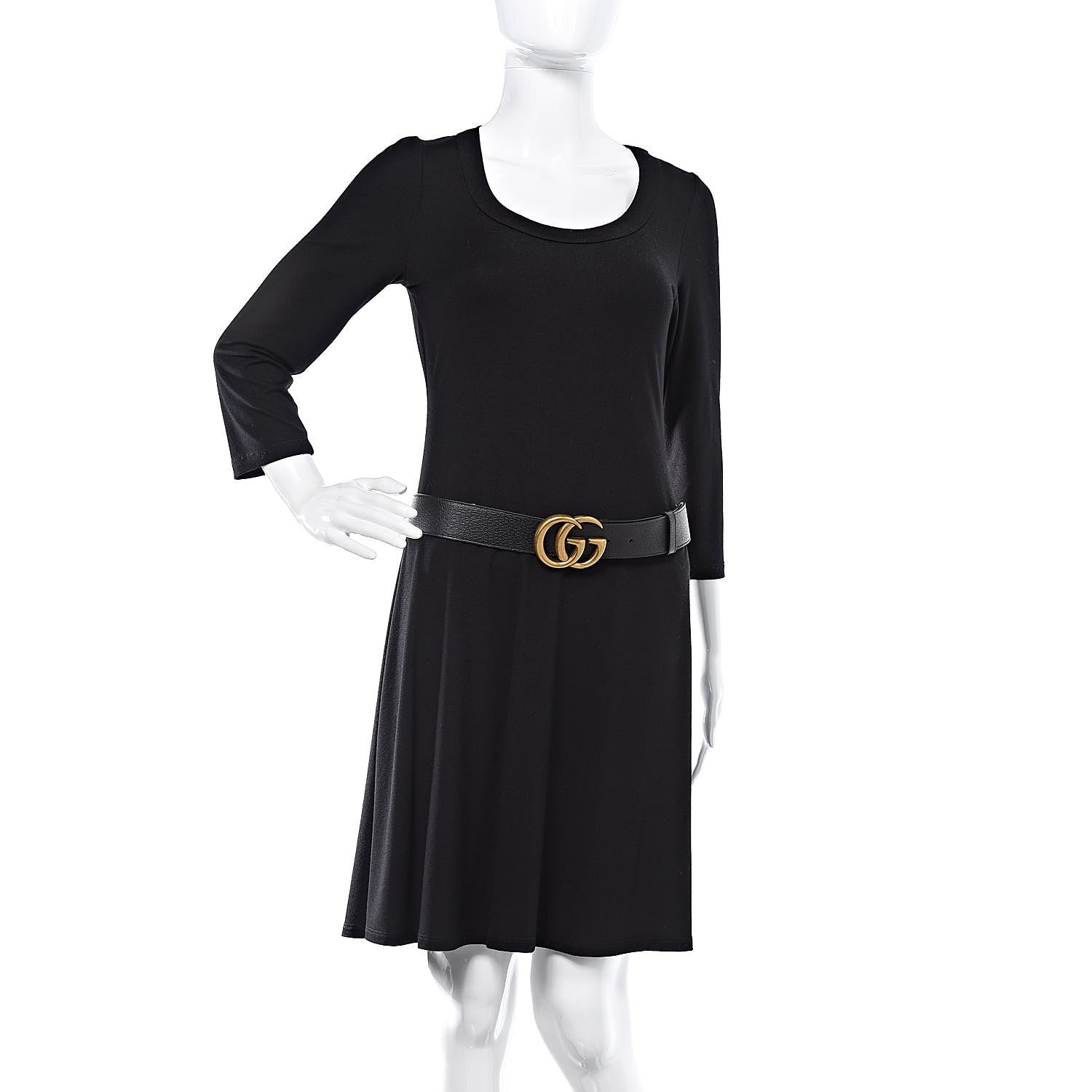 Gucci Textured Calfskin Double G 40mm Belt 95 38 Black 2 of 7