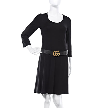 Gucci Textured Calfskin Double G 40mm Belt 95 38 Black 2 of 7