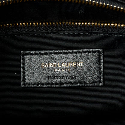 Saint Laurent Lambskin Quilted Toy Loulou Puffer Monogram Chain Satchel Black 7 of 12