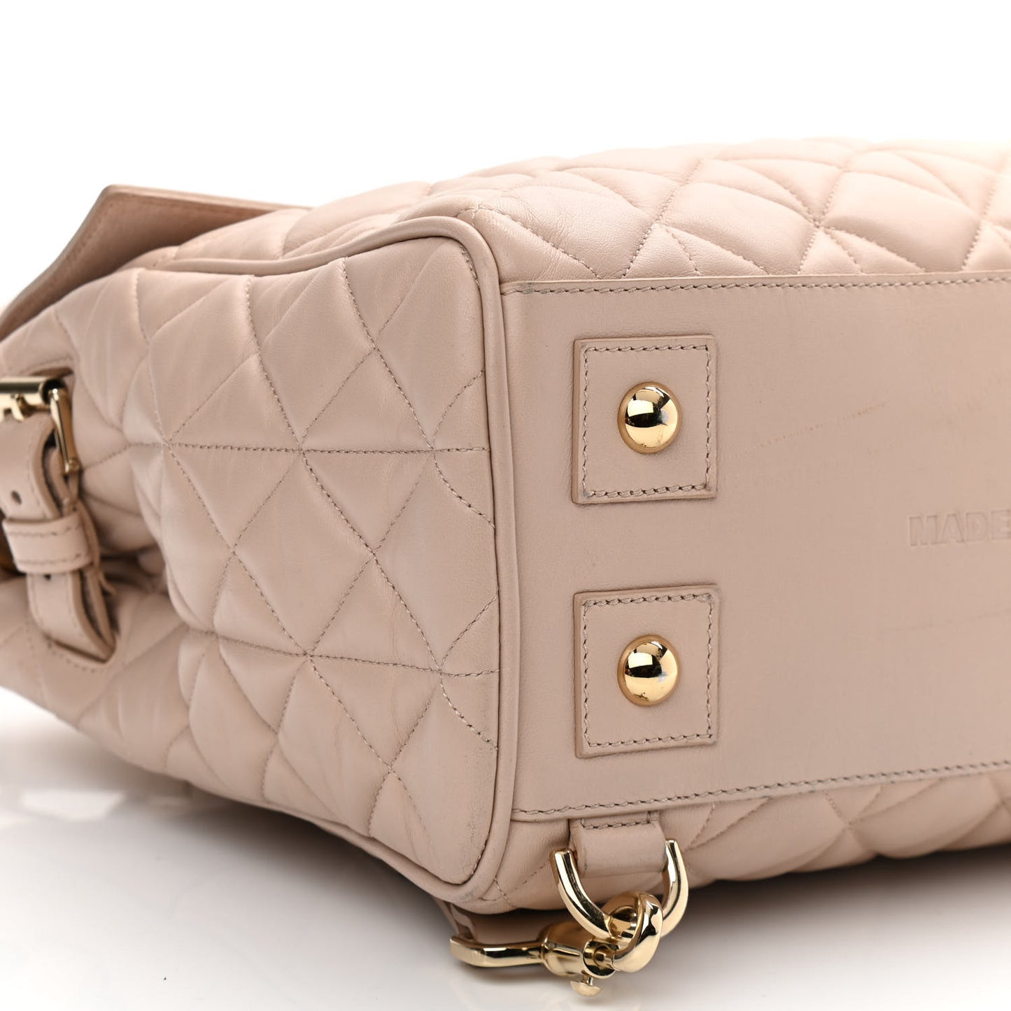 Nappa Quilted Cara Delevingne Convertible Bag Oatmeal