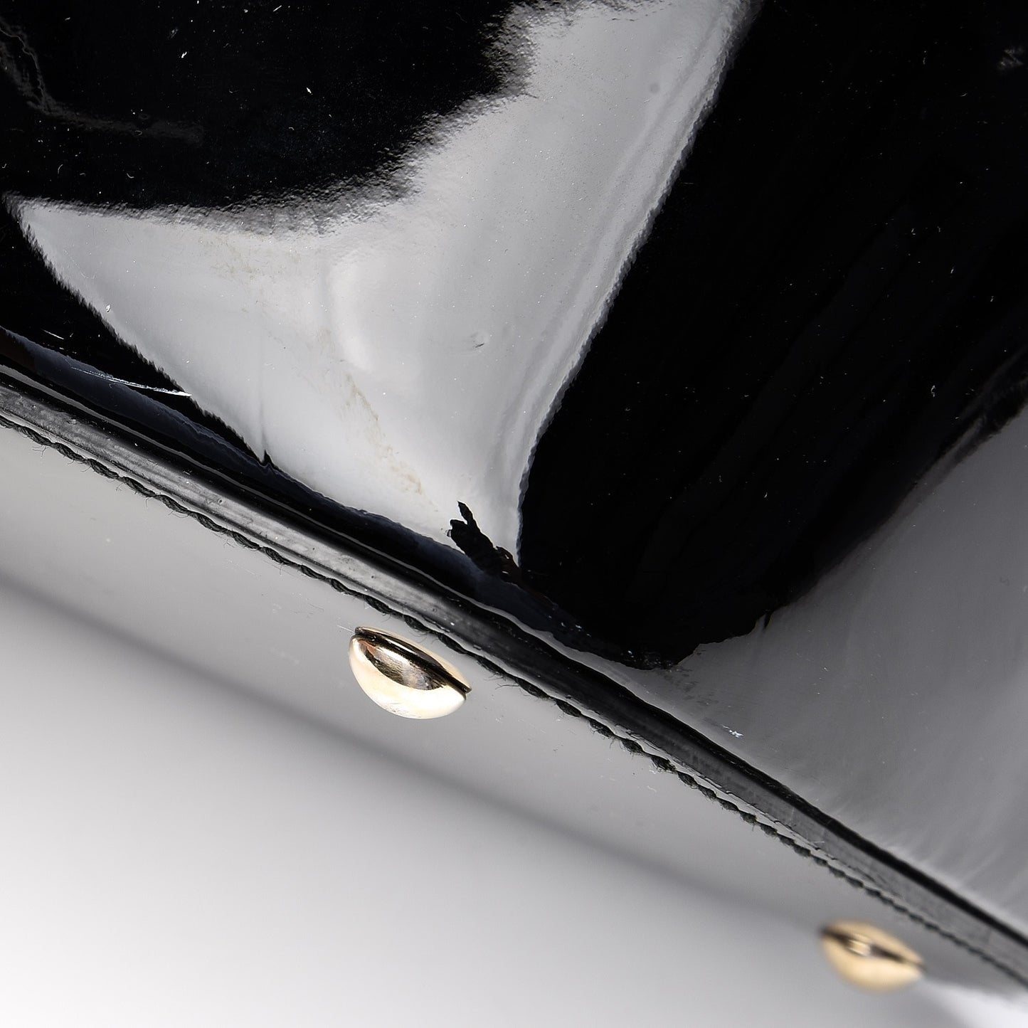 Patent Microguccissima Large Nice Top Handle Dome Bag Black