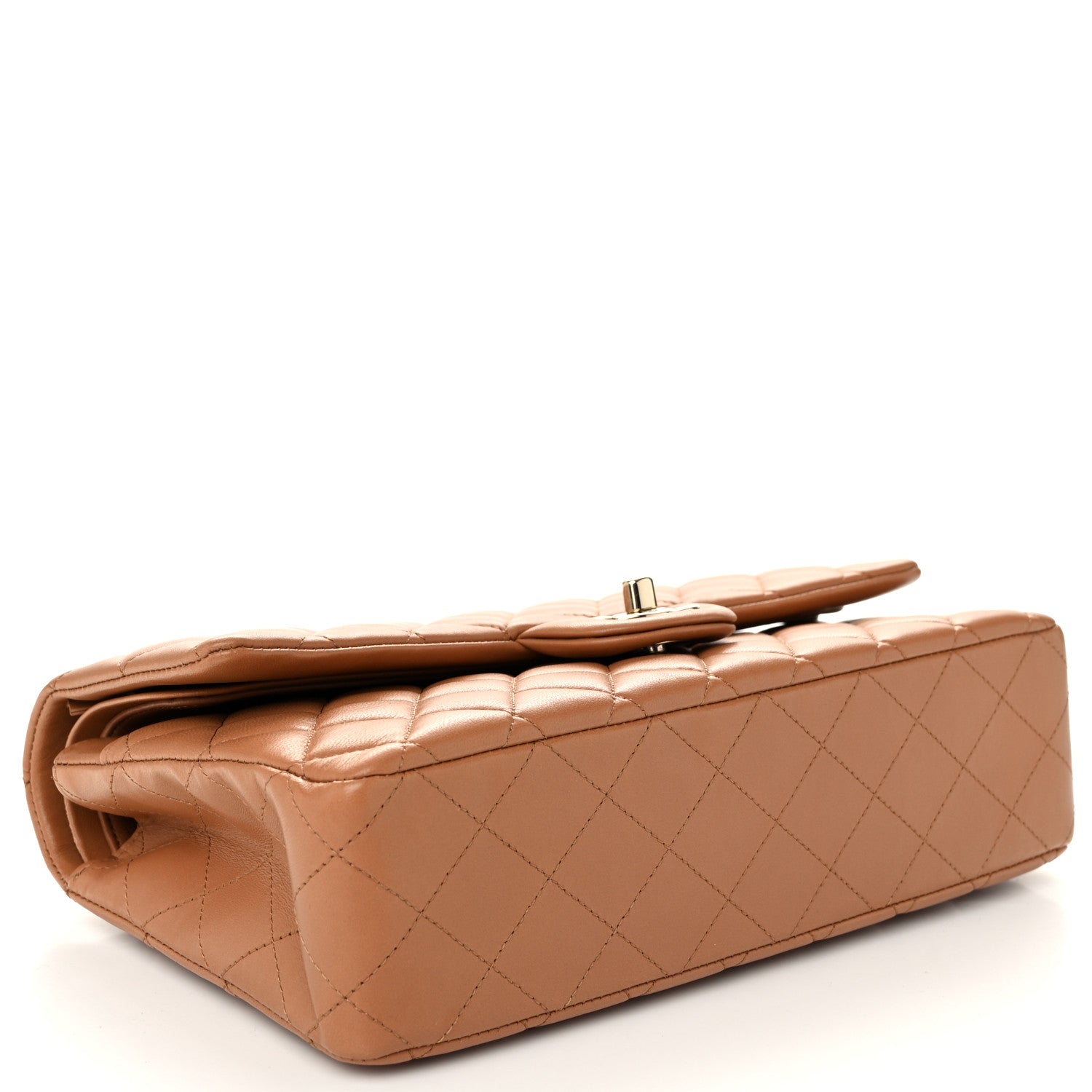 Chanel Lambskin Quilted Medium Double Flap Brown 4 of 10