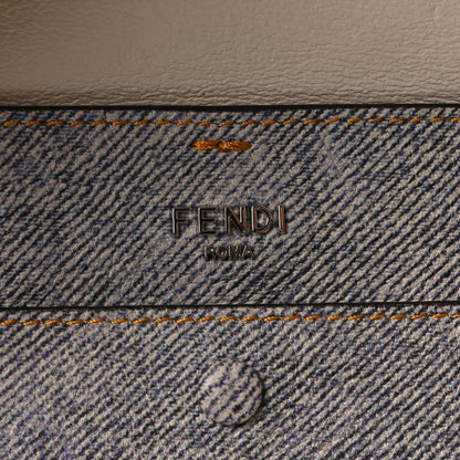 Fendi Cuoio Romano Denim Effect Baguette Grey 6 of 10