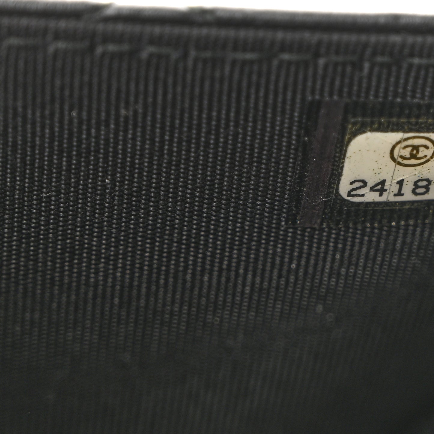 Crumpled Calfskin Quilted Wallet On Chain WOC So Black