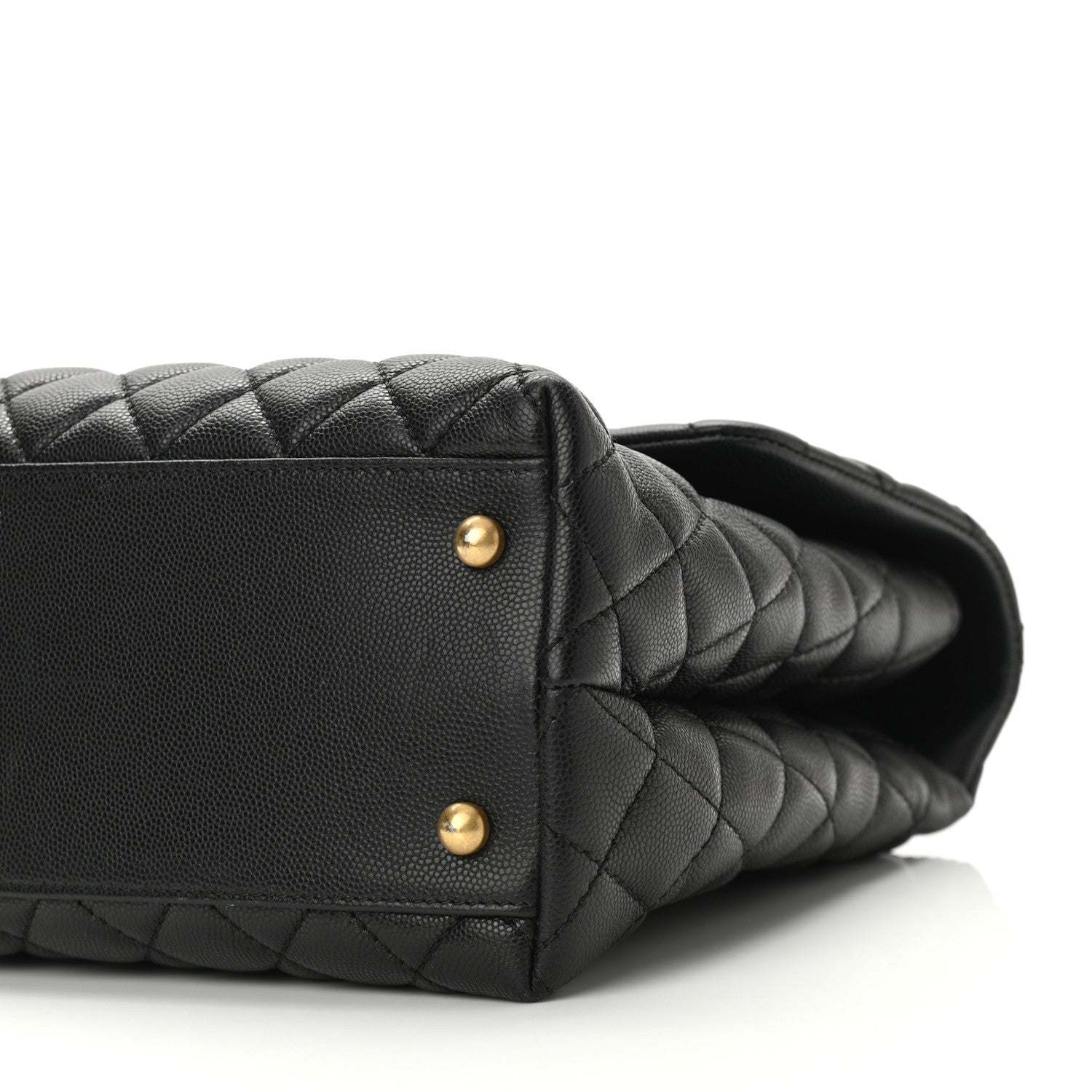 Chanel Caviar Lizard Quilted Medium Coco Handle Flap Black 10 of 10