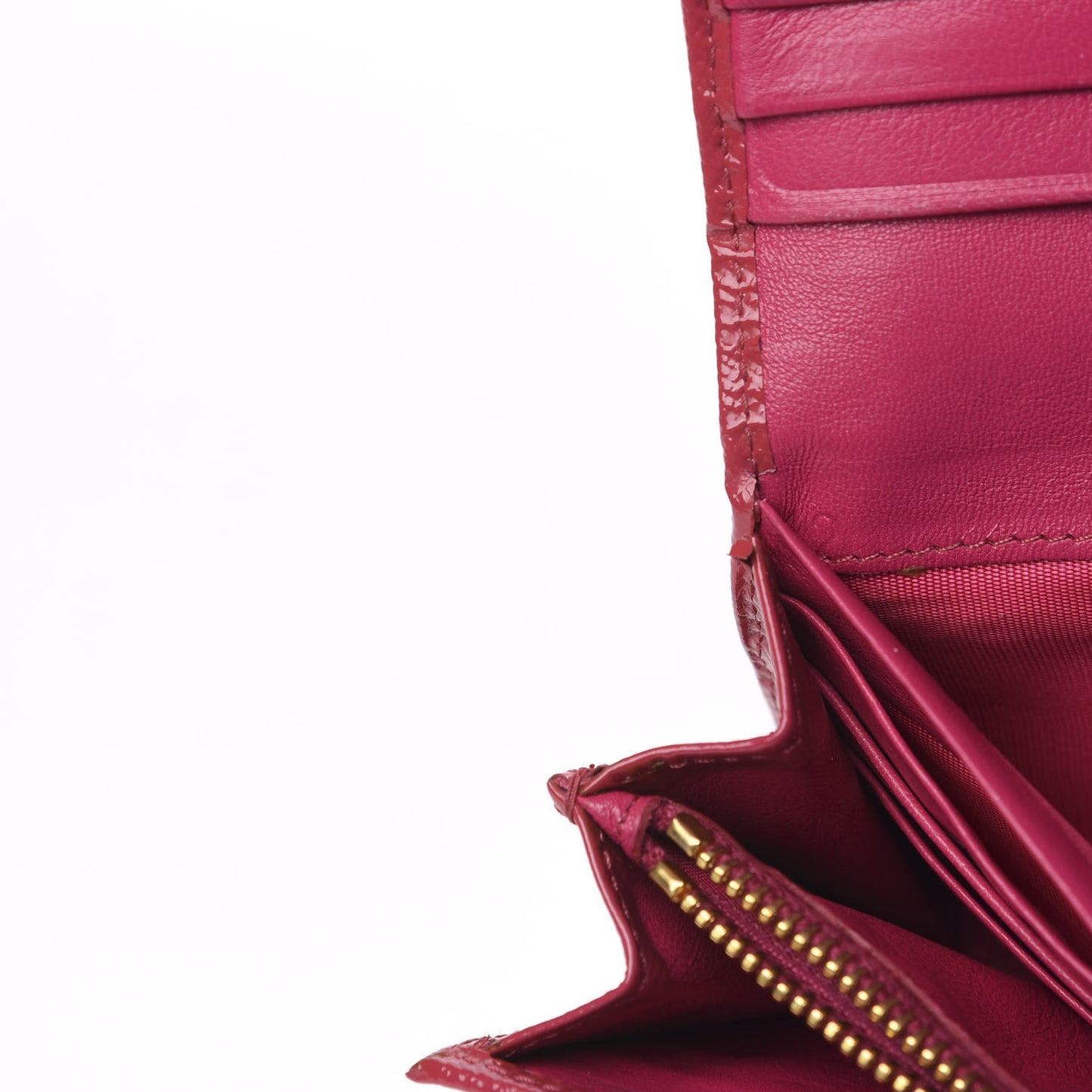 Saffiano Vernice Bow Continental Wallet Peonia