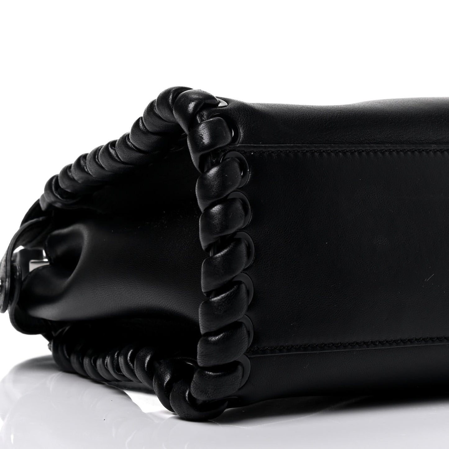 Nappa Lace Up Mini Peekaboo Iconic Satchel Black