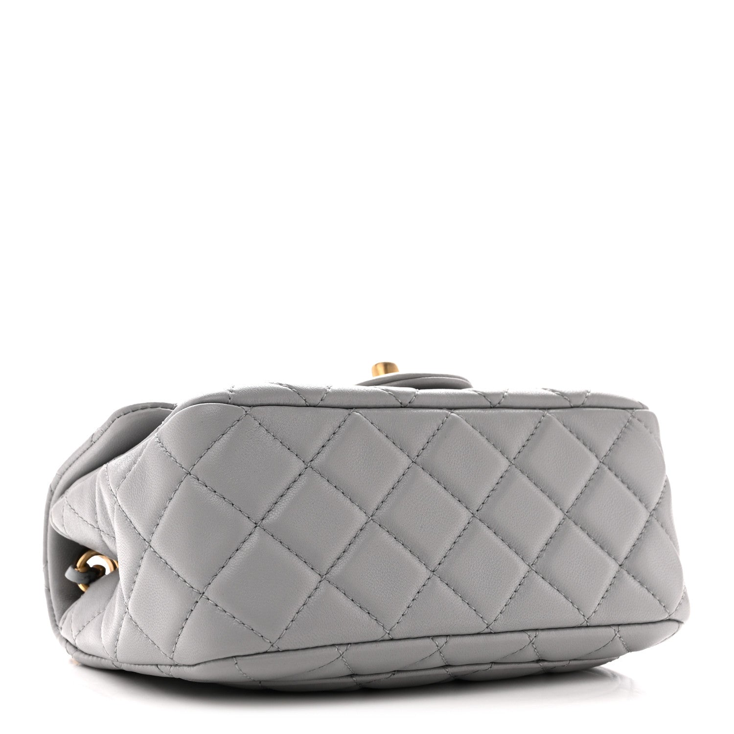 Chanel Lambskin Quilted Mini Pearl Crush Flap Light Grey 4 of 11