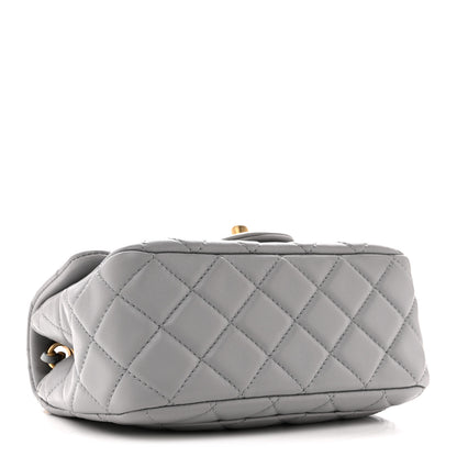 Chanel Lambskin Quilted Mini Pearl Crush Flap Light Grey 4 of 11