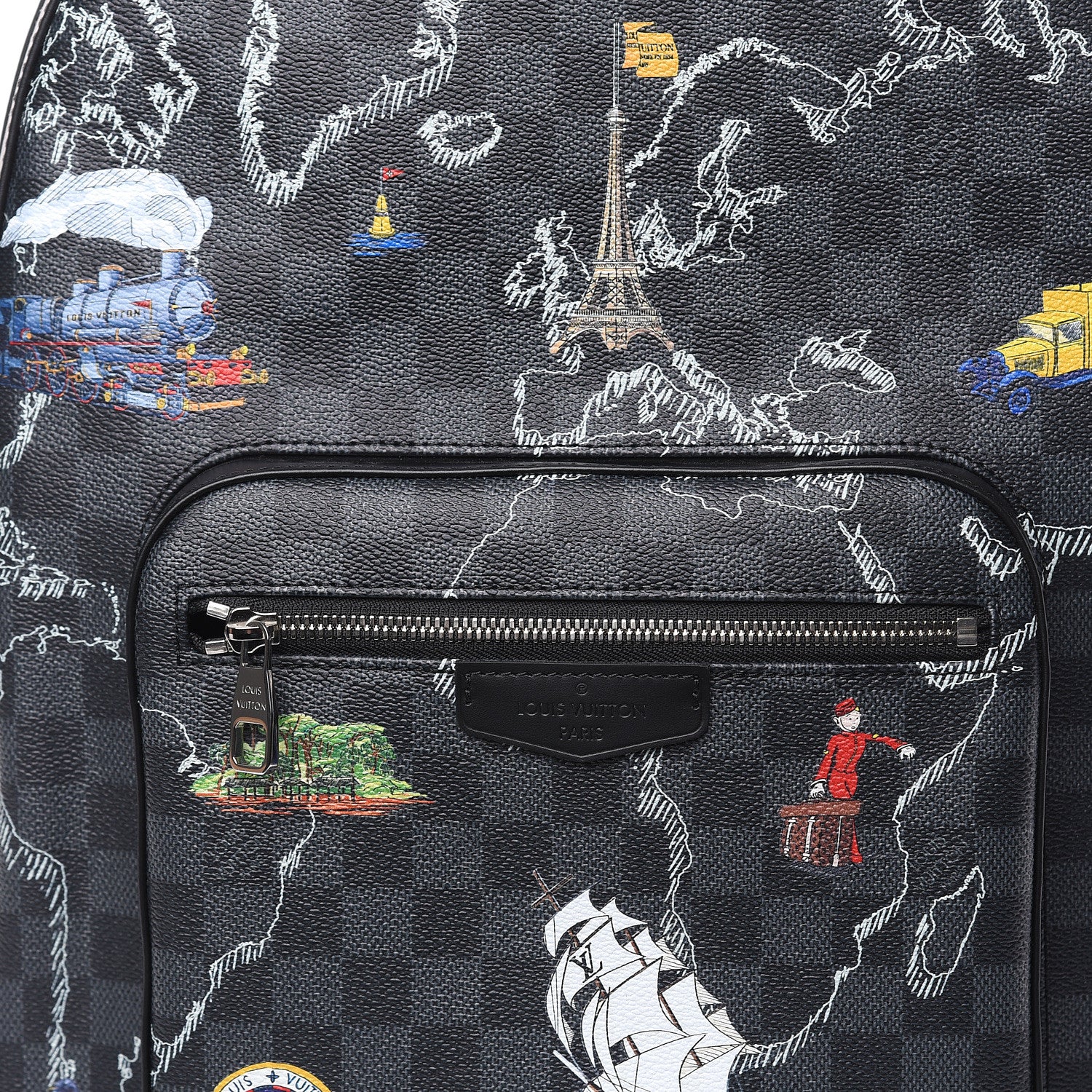 Louis Vuitton Damier Graphite World Map Josh Backpack 7 of 9