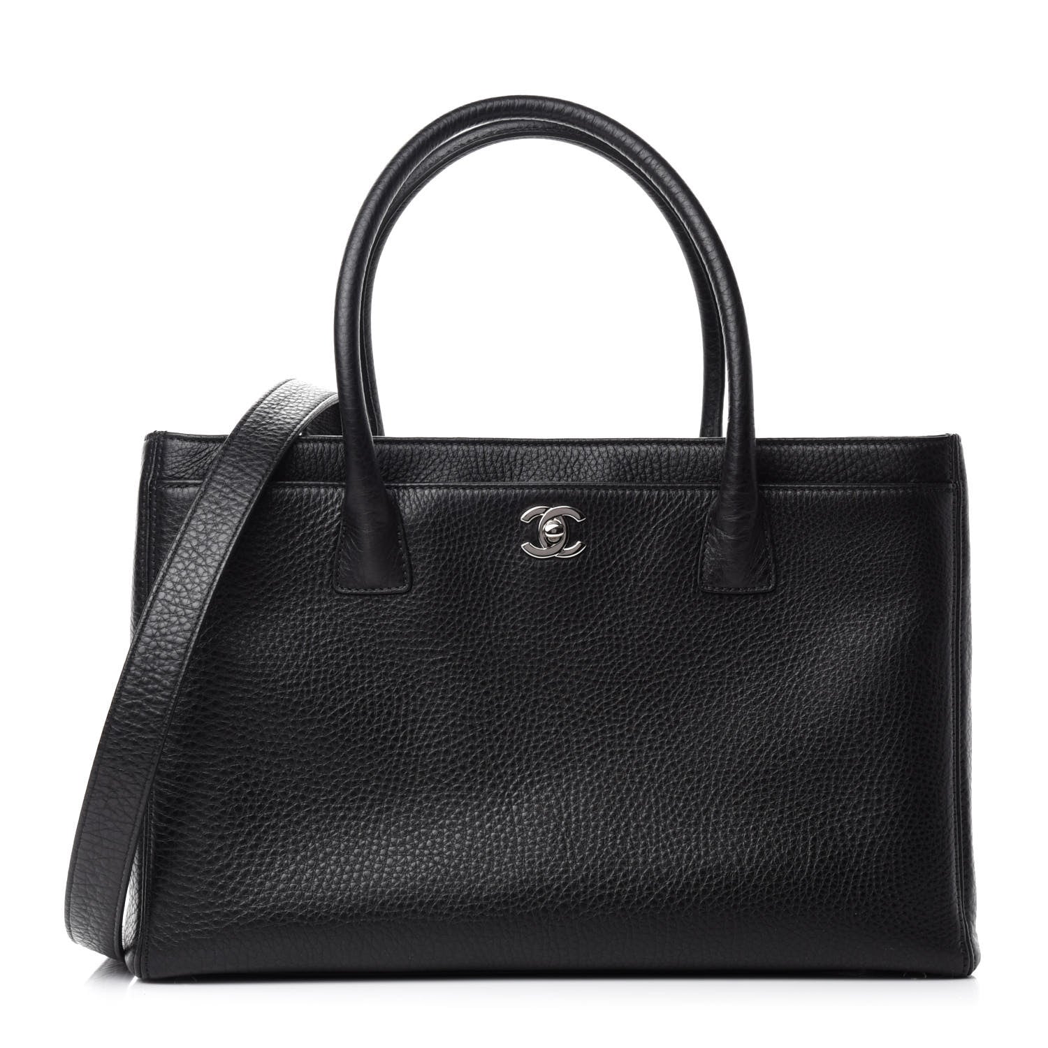 Chanel Calfskin Cerf Executive Shopper Tote Black 1 of 11