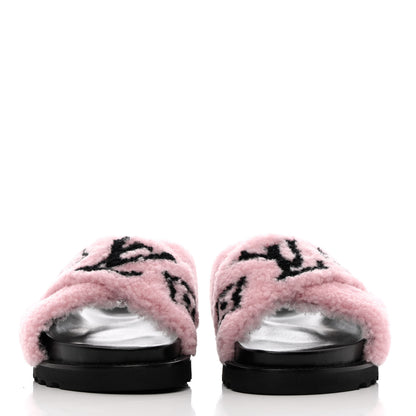 Louis Vuitton Shearling Paseo Flat Comfort Sandal 40 Rose Clair 2 of 11